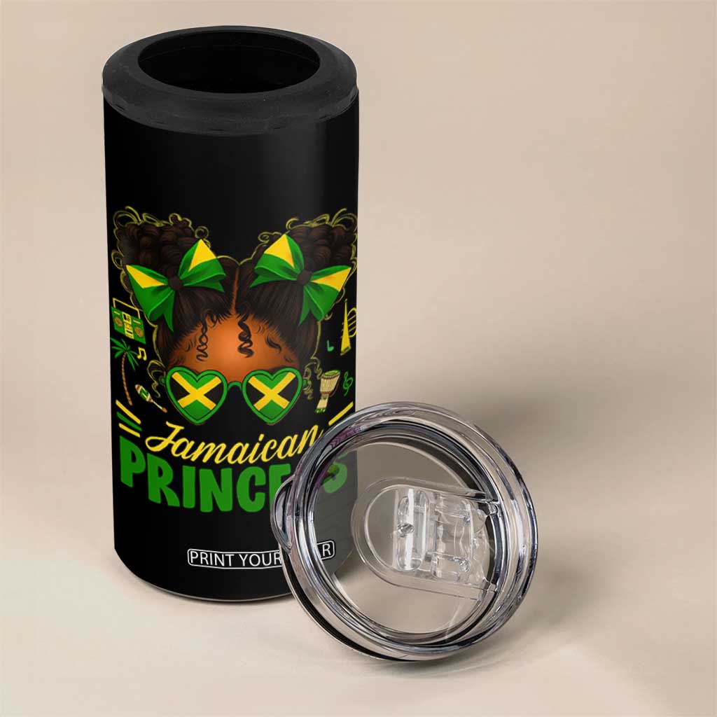 Jamaica Princess 4 in 1 Can Cooler Tumbler Proud Jamaican Afro Black Girls Jamaica Flag Pride TS10 Print Your Wear