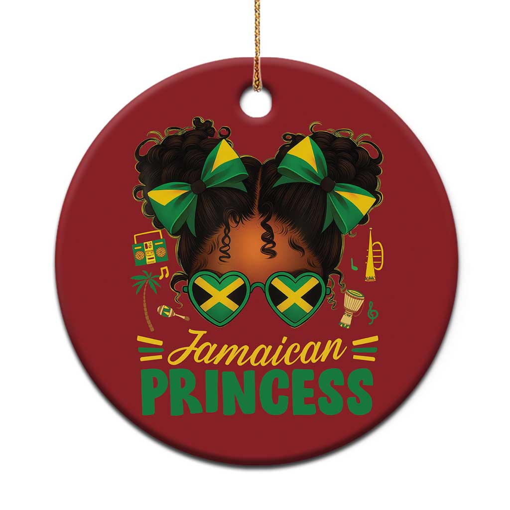 Jamaica Princess Christmas Ornament Proud Jamaican Afro Black Girls Jamaica Flag Pride TS10 Print Your Wear