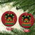 Jamaica Princess Christmas Ornament Proud Jamaican Afro Black Girls Jamaica Flag Pride TS10 Circle Red Print Your Wear