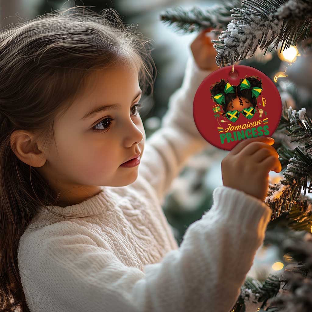 Jamaica Princess Christmas Ornament Proud Jamaican Afro Black Girls Jamaica Flag Pride TS10 Print Your Wear