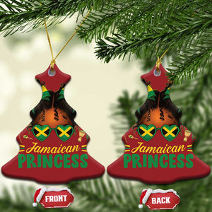 Jamaica Princess Christmas Ornament Proud Jamaican Afro Black Girls Jamaica Flag Pride TS10 Christmas Tree Red Print Your Wear