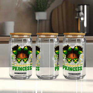 Jamaica Princess Glass Can Proud Jamaican Afro Black Girls Jamaica Flag Pride TS10 Print Your Wear