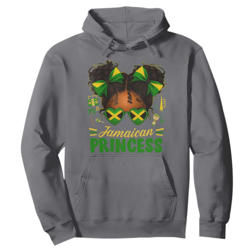 Jamaica Princess Hoodie Proud Jamaican Afro Black Girls Jamaica Flag Pride TS10 Charcoal Print Your Wear