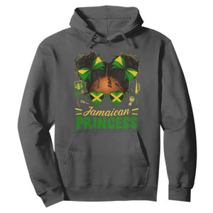 Jamaica Princess Hoodie Proud Jamaican Afro Black Girls Jamaica Flag Pride TS10 Dark Heather Print Your Wear