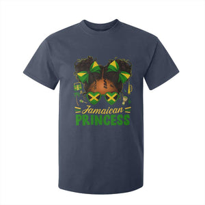 Jamaica Princess T Shirt For Kid Proud Jamaican Afro Black Girls Jamaica Flag Pride TS10 Navy Print Your Wear