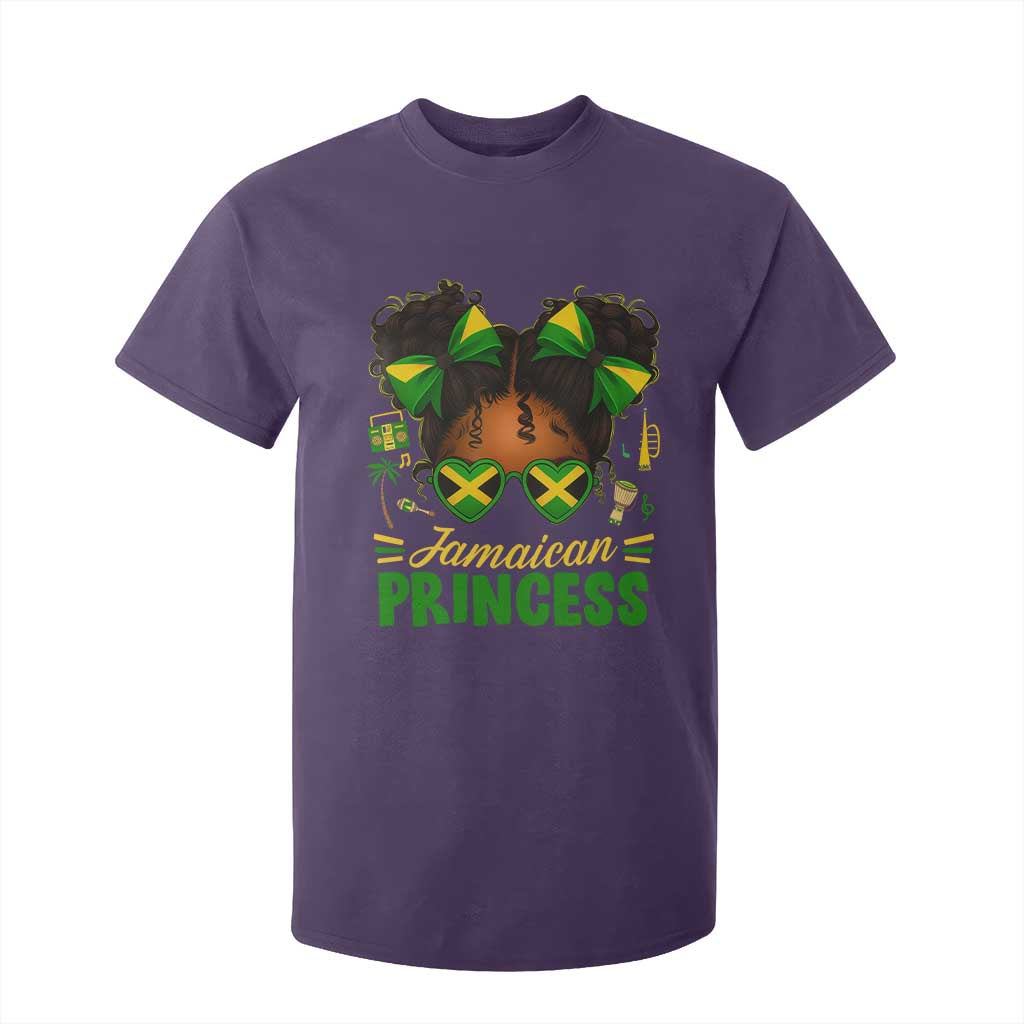 Jamaica Princess T Shirt For Kid Proud Jamaican Afro Black Girls Jamaica Flag Pride TS10 Purple Print Your Wear