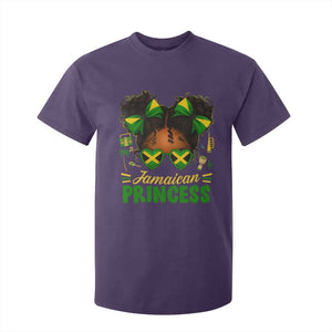 Jamaica Princess T Shirt For Kid Proud Jamaican Afro Black Girls Jamaica Flag Pride TS10 Purple Print Your Wear