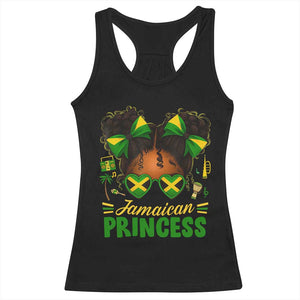 Jamaica Princess Racerback Tank Top Proud Jamaican Afro Black Girls Jamaica Flag Pride TS10 Black Print Your Wear