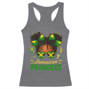 Jamaica Princess Racerback Tank Top Proud Jamaican Afro Black Girls Jamaica Flag Pride TS10 Charcoal Print Your Wear