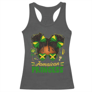 Jamaica Princess Racerback Tank Top Proud Jamaican Afro Black Girls Jamaica Flag Pride TS10 Dark Heather Print Your Wear