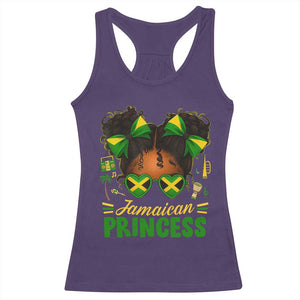 Jamaica Princess Racerback Tank Top Proud Jamaican Afro Black Girls Jamaica Flag Pride TS10 Purple Print Your Wear