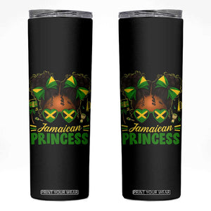 Jamaica Princess Skinny Tumbler Proud Jamaican Afro Black Girls Jamaica Flag Pride TS10 Black Print Your Wear