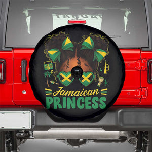 Jamaica Princess Spare Tire Cover Proud Jamaican Afro Black Girls Jamaica Flag Pride TS10 Black Print Your Wear