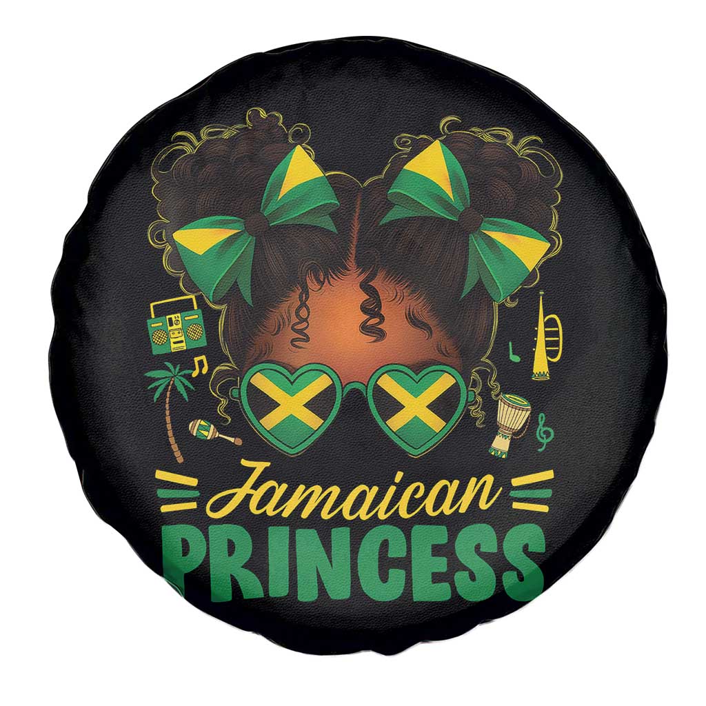 Jamaica Princess Spare Tire Cover Proud Jamaican Afro Black Girls Jamaica Flag Pride TS10 Print Your Wear