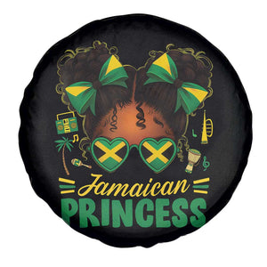 Jamaica Princess Spare Tire Cover Proud Jamaican Afro Black Girls Jamaica Flag Pride TS10 Print Your Wear