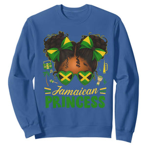 Jamaica Princess Sweatshirt Proud Jamaican Afro Black Girls Jamaica Flag Pride TS10 Royal Blue Print Your Wear