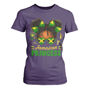 Jamaica Princess T Shirt For Women Proud Jamaican Afro Black Girls Jamaica Flag Pride TS10 Purple Print Your Wear