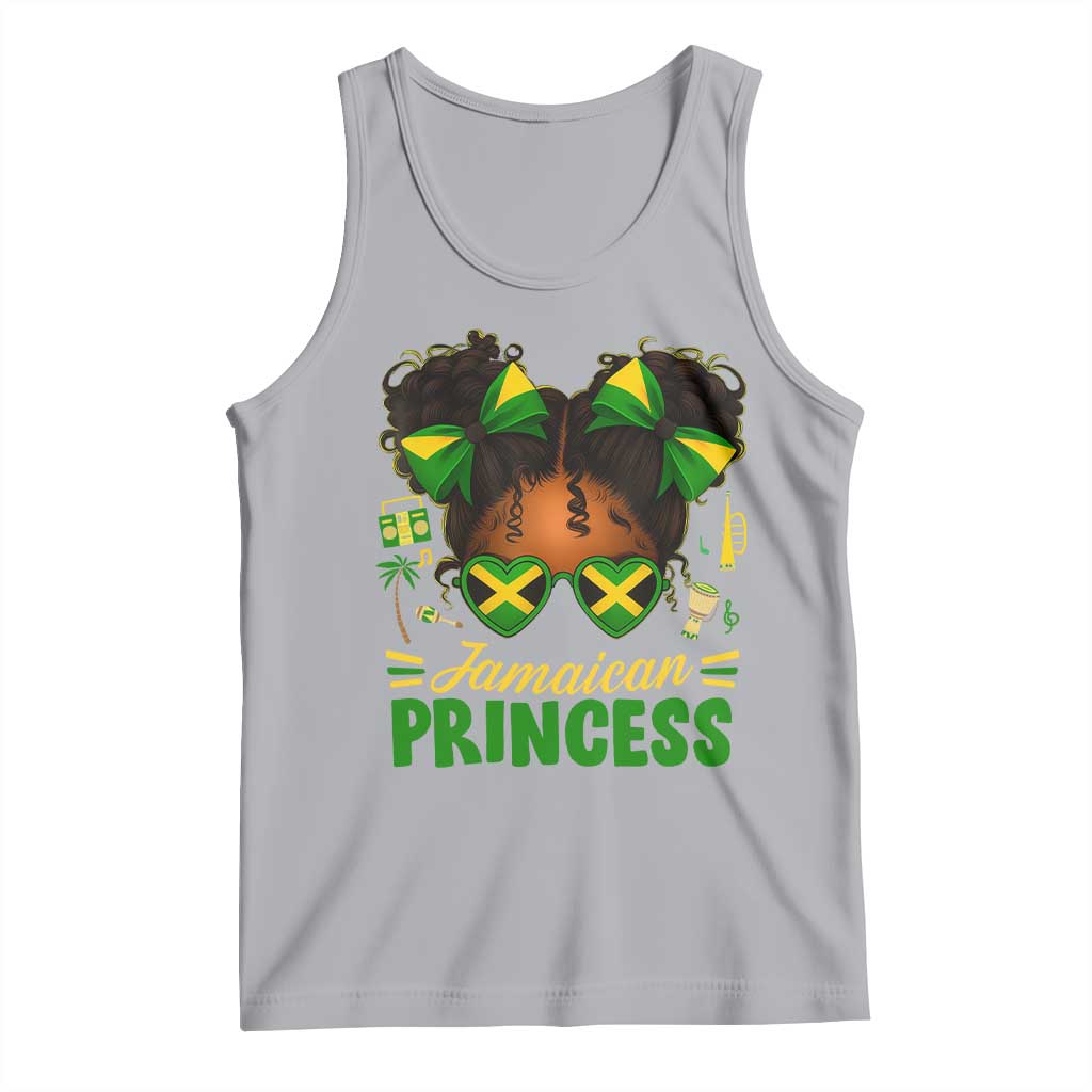 Jamaica Princess Tank Top Proud Jamaican Afro Black Girls Jamaica Flag Pride TS10 Athletic Heather Print Your Wear