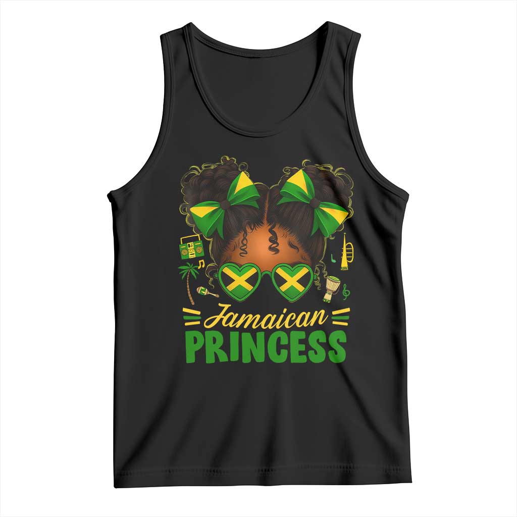 Jamaica Princess Tank Top Proud Jamaican Afro Black Girls Jamaica Flag Pride TS10 Black Print Your Wear