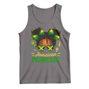 Jamaica Princess Tank Top Proud Jamaican Afro Black Girls Jamaica Flag Pride TS10 Deep Heather Print Your Wear