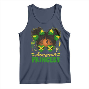 Jamaica Princess Tank Top Proud Jamaican Afro Black Girls Jamaica Flag Pride TS10 Navy Print Your Wear