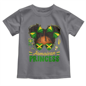 Jamaica Princess Toddler T Shirt Proud Jamaican Afro Black Girls Jamaica Flag Pride TS10 Charcoal Print Your Wear