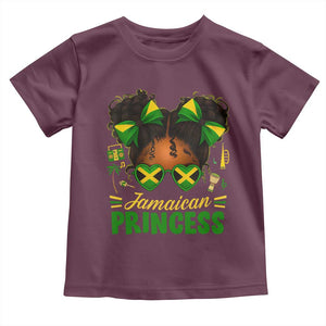 Jamaica Princess Toddler T Shirt Proud Jamaican Afro Black Girls Jamaica Flag Pride TS10 Maroon Print Your Wear