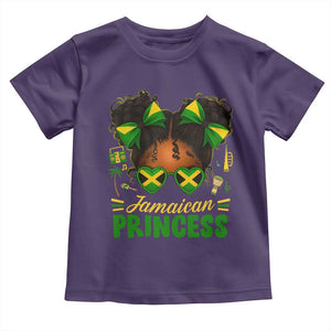 Jamaica Princess Toddler T Shirt Proud Jamaican Afro Black Girls Jamaica Flag Pride TS10 Purple Print Your Wear