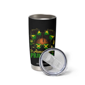 Jamaica Princess Tumbler Cup Proud Jamaican Afro Black Girls Jamaica Flag Pride TS10 Print Your Wear