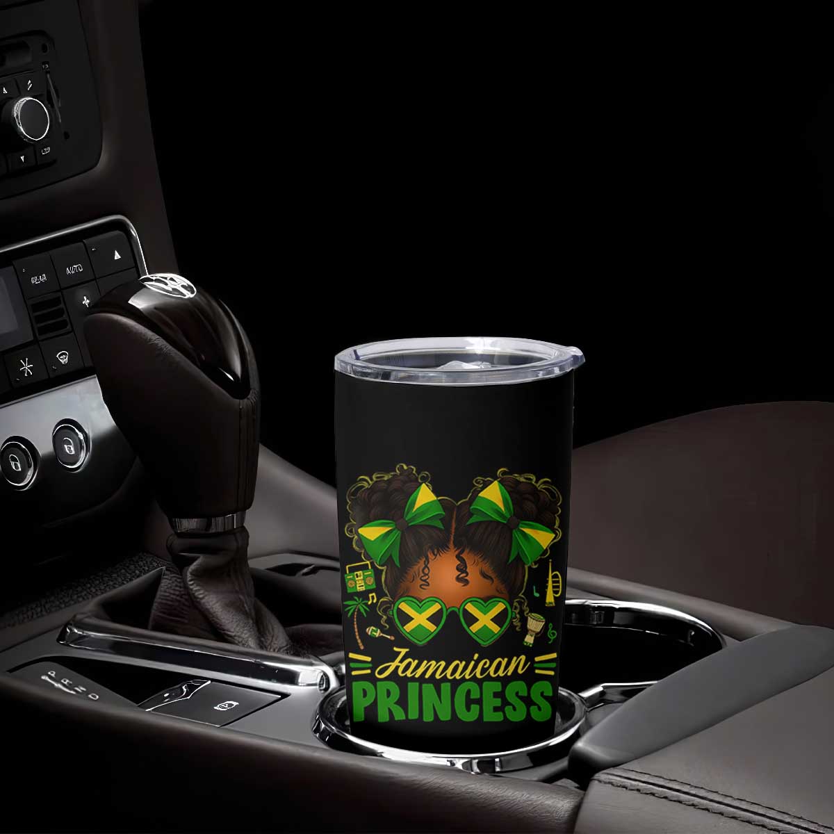 Jamaica Princess Tumbler Cup Proud Jamaican Afro Black Girls Jamaica Flag Pride TS10 Print Your Wear