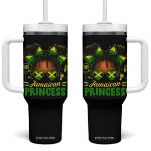 Jamaica Princess Tumbler With Handle Proud Jamaican Afro Black Girls Jamaica Flag Pride TS10 One Size: 40 oz Black Print Your Wear
