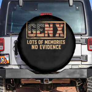 Funny Saying Sarcastic Gen X Lots of Memories No Evidence Spare Tire Cover Vintage American Flag