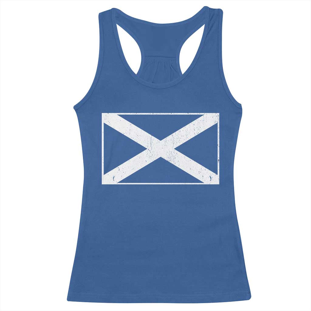 Scotland Flag Saltire Racerback Tank Top SCOT Scottish Independence Pride TS10 Royal Blue Print Your Wear