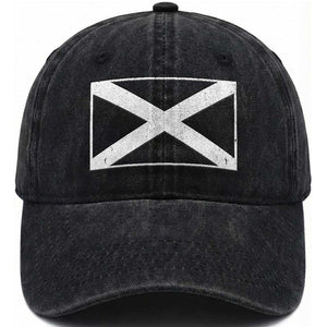 Scotland Flag Saltire Washed Cotton Baseball Cap SCOT Scottish Independence Pride
