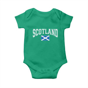 Scotland Baby Onesie Vintage Retro Varsity Sports Scottish Flag Graphic