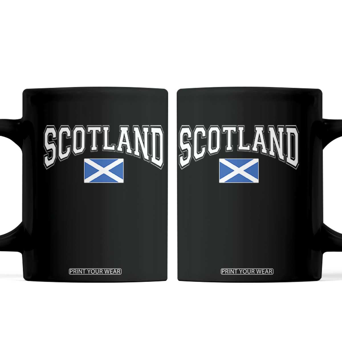 Scotland Coffee Mug Vintage Retro Varsity Sports Scottish Flag Graphic