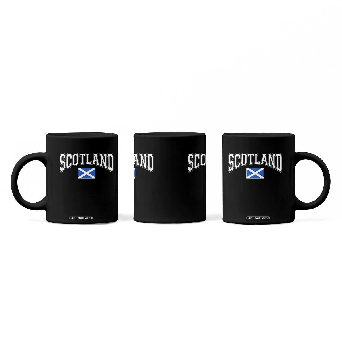 Scotland Coffee Mug Vintage Retro Varsity Sports Scottish Flag Graphic