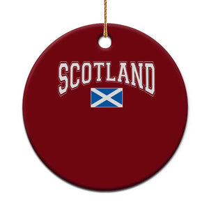 Scotland Ceramic Ornament Vintage Retro Varsity Sports Scottish Flag Graphic