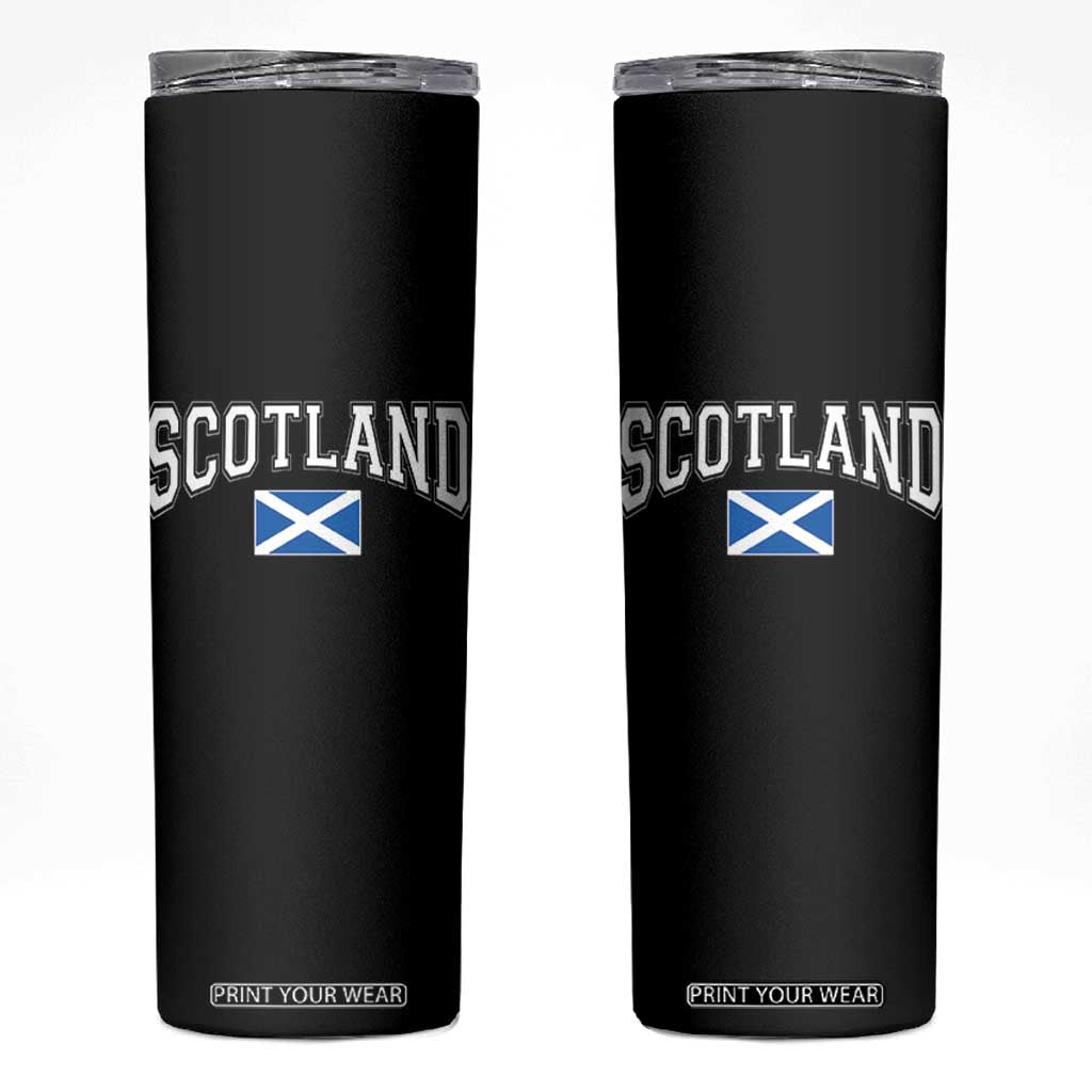 Scotland Skinny Tumbler Vintage Retro Varsity Sports Scottish Flag Graphic