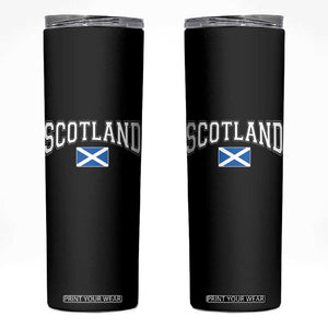 Scotland Skinny Tumbler Vintage Retro Varsity Sports Scottish Flag Graphic