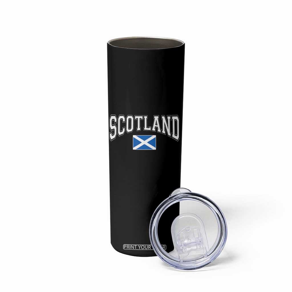 Scotland Skinny Tumbler Vintage Retro Varsity Sports Scottish Flag Graphic