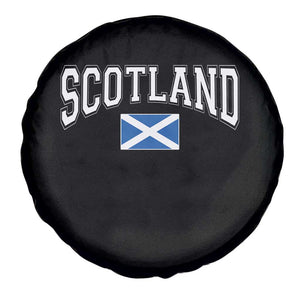 Scotland Spare Tire Cover Vintage Retro Varsity Sports Scottish Flag Graphic