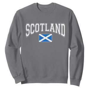 Scotland Sweatshirt Vintage Retro Varsity Sports Scottish Flag Graphic