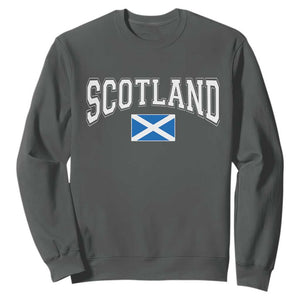 Scotland Sweatshirt Vintage Retro Varsity Sports Scottish Flag Graphic