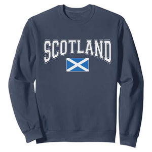 Scotland Sweatshirt Vintage Retro Varsity Sports Scottish Flag Graphic