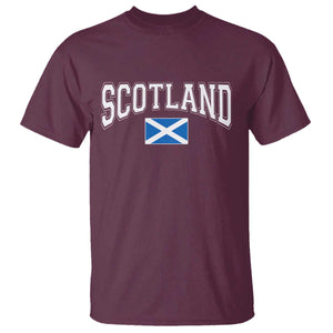 Scotland T Shirt Vintage Retro Varsity Sports Scottish Flag Graphic