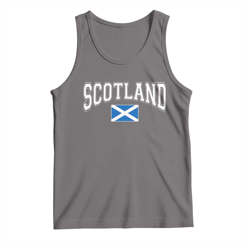 Scotland Tank Top Vintage Retro Varsity Sports Scottish Flag Graphic