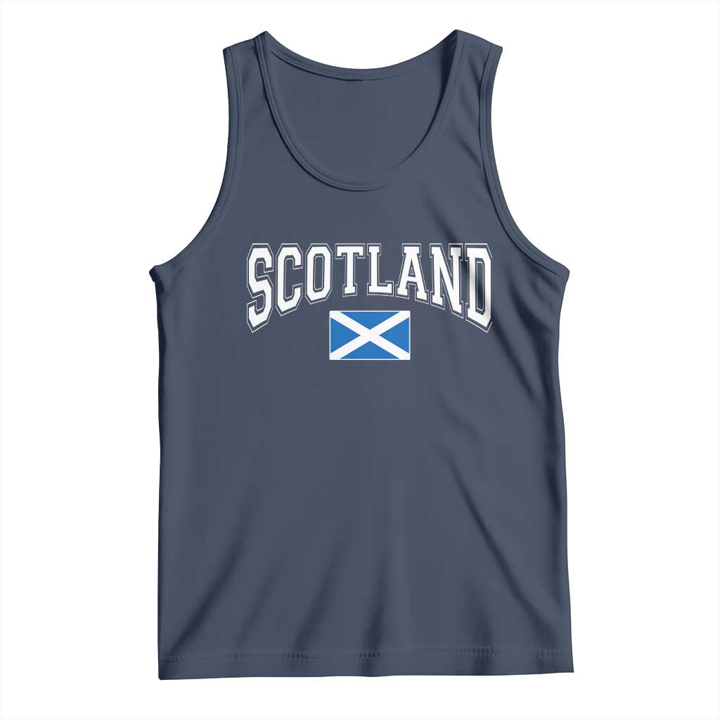 Scotland Tank Top Vintage Retro Varsity Sports Scottish Flag Graphic