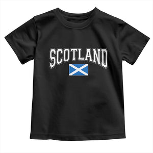 Scotland Toddler T Shirt Vintage Retro Varsity Sports Scottish Flag Graphic