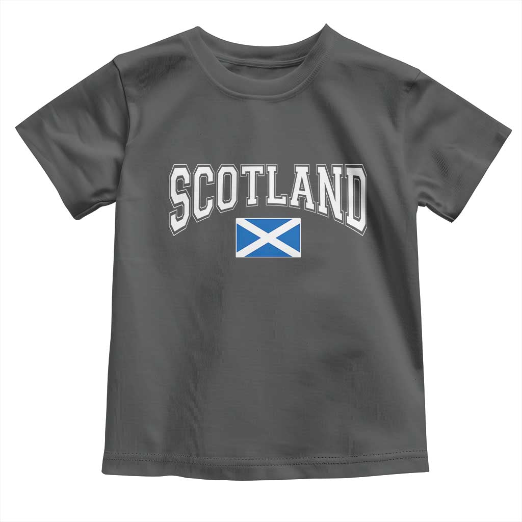 Scotland Toddler T Shirt Vintage Retro Varsity Sports Scottish Flag Graphic